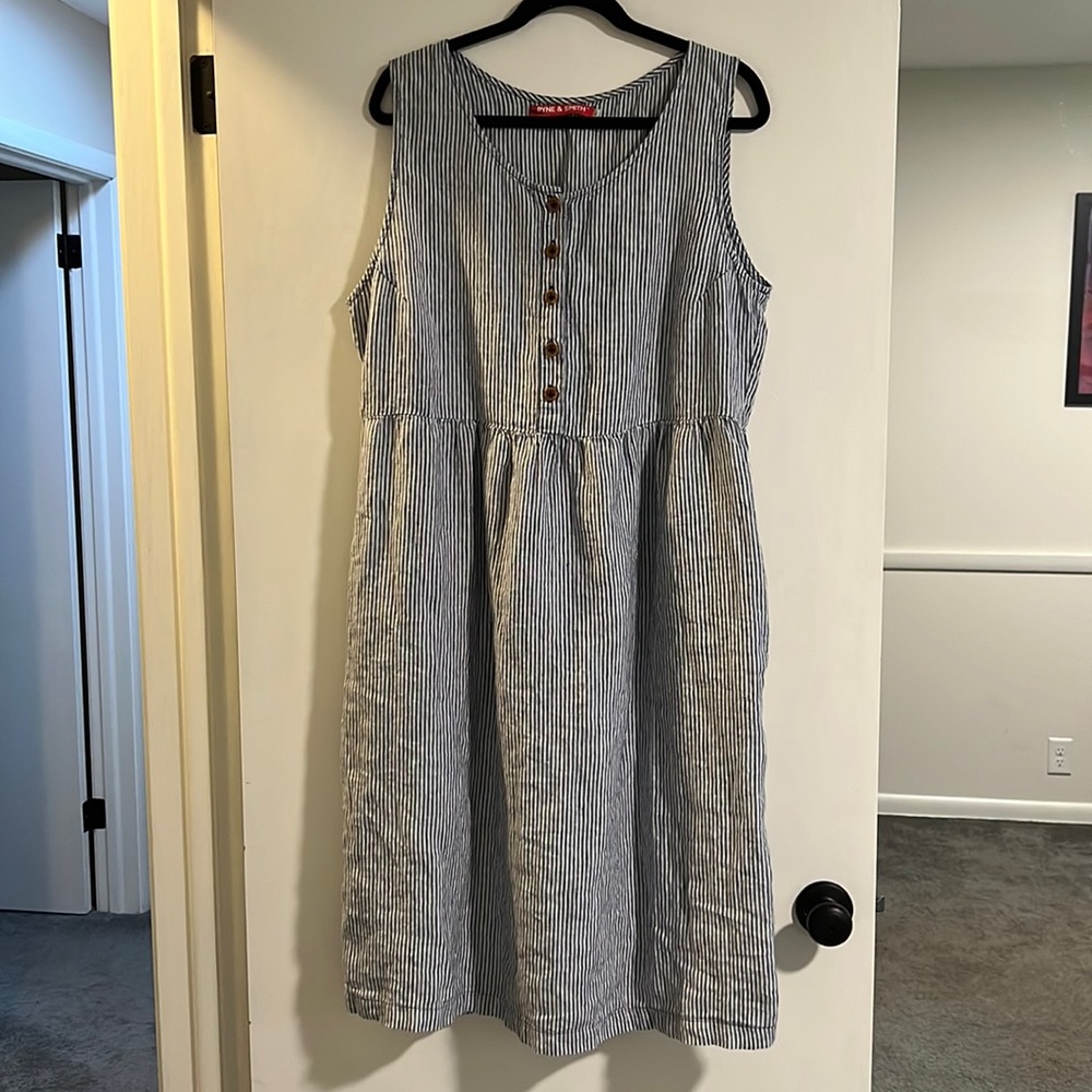 Pyne and Smith no 24 in cosette stripe linen